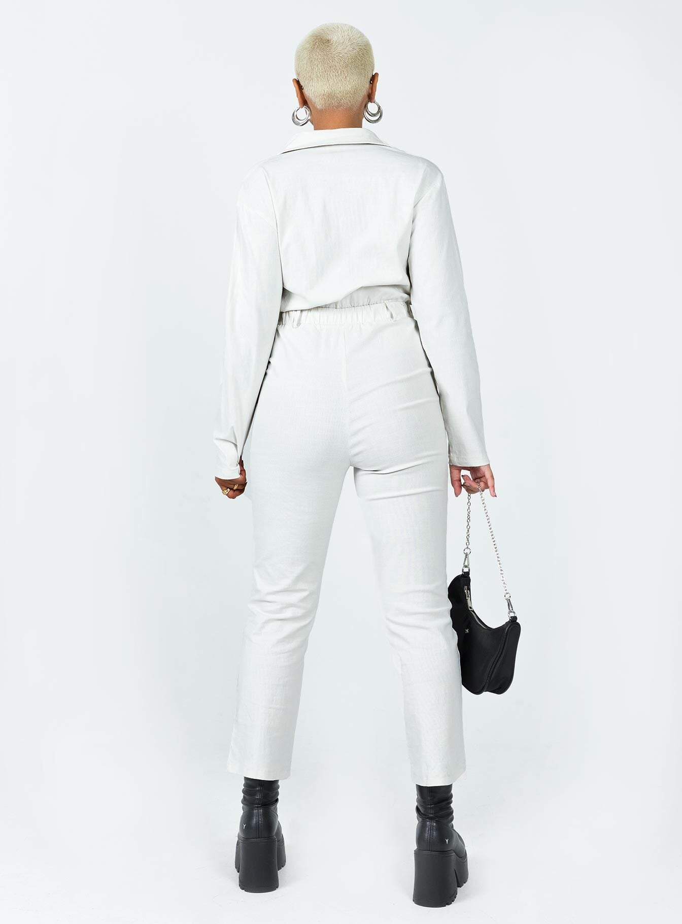 Courtney Long Sleeve Boiler Suit Beige