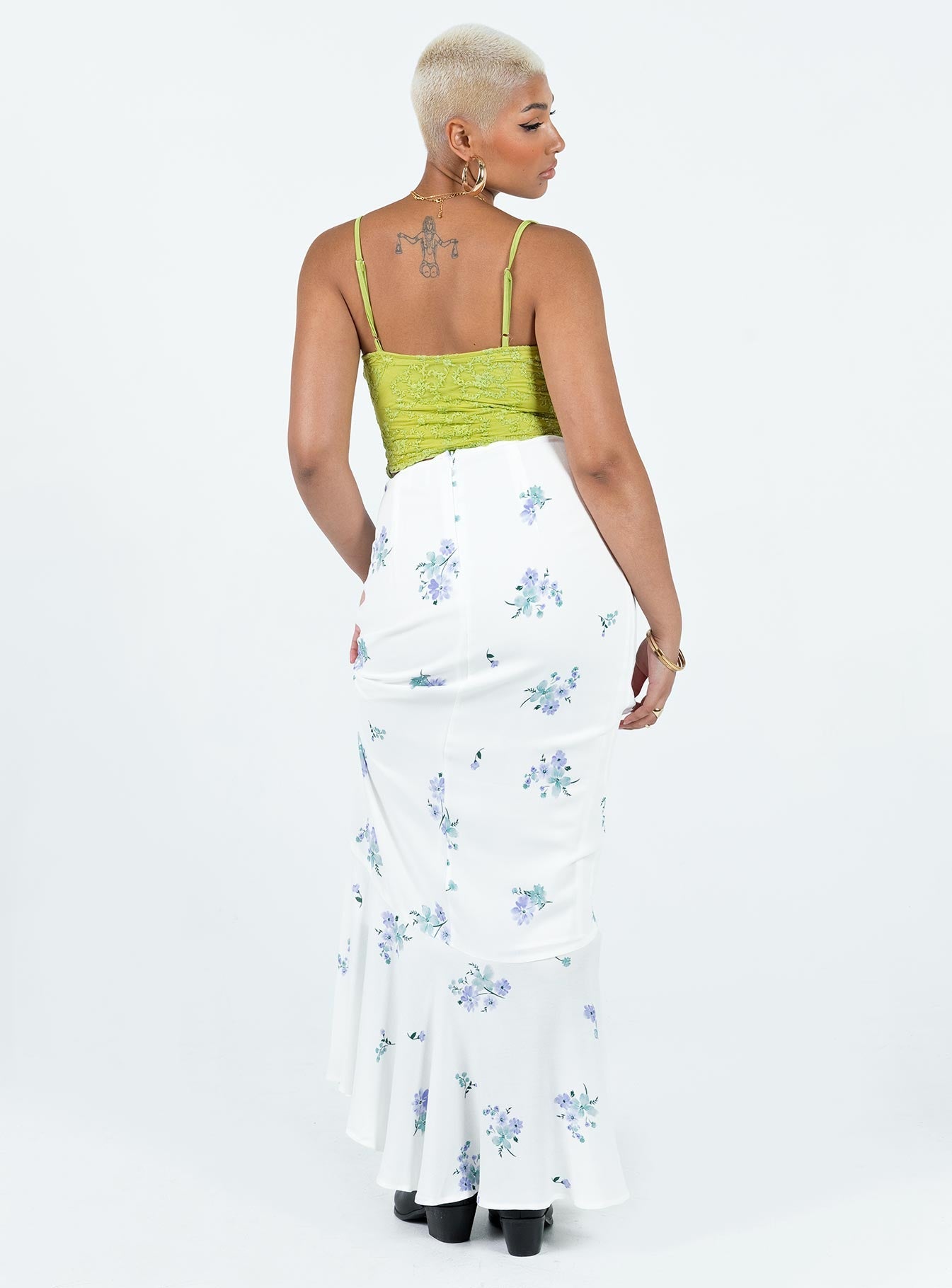 Kiani Maxi Skirt White