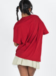 Tickets Oversized Tee Red