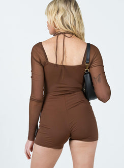 Robyn Romper Brown
