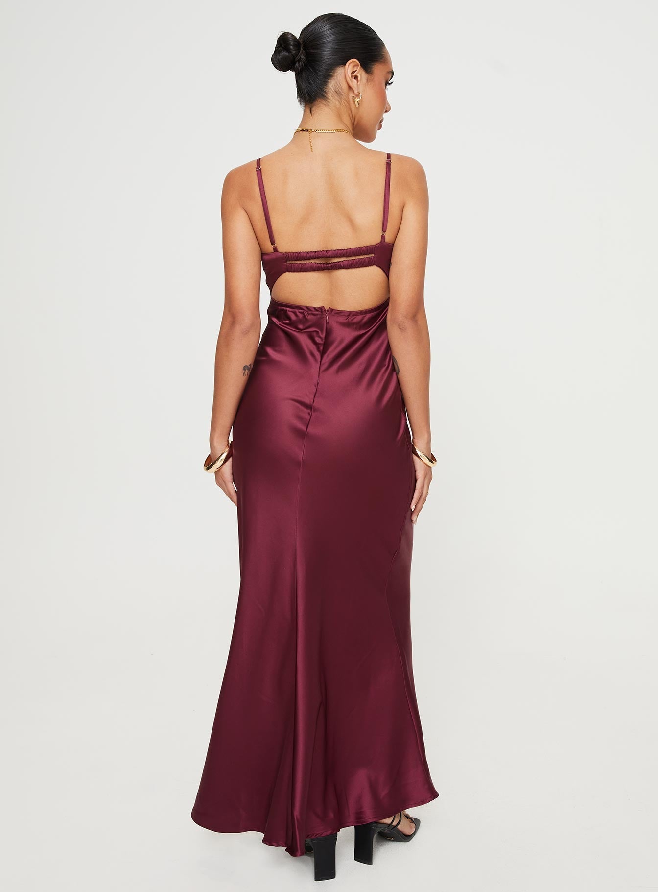 Shop Formal Dress - Fadyen Bias Cut Maxi Dress Burgundy featured image