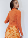Elody Long Sleeve Top Orange