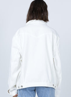 Western Denim Jacket White