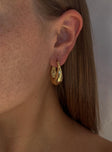 Garson Gold Plated Hoop Earrings