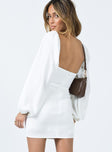 Lillie Long Sleeve Mini Dress White