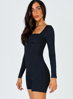 Sara Romper Black Tall