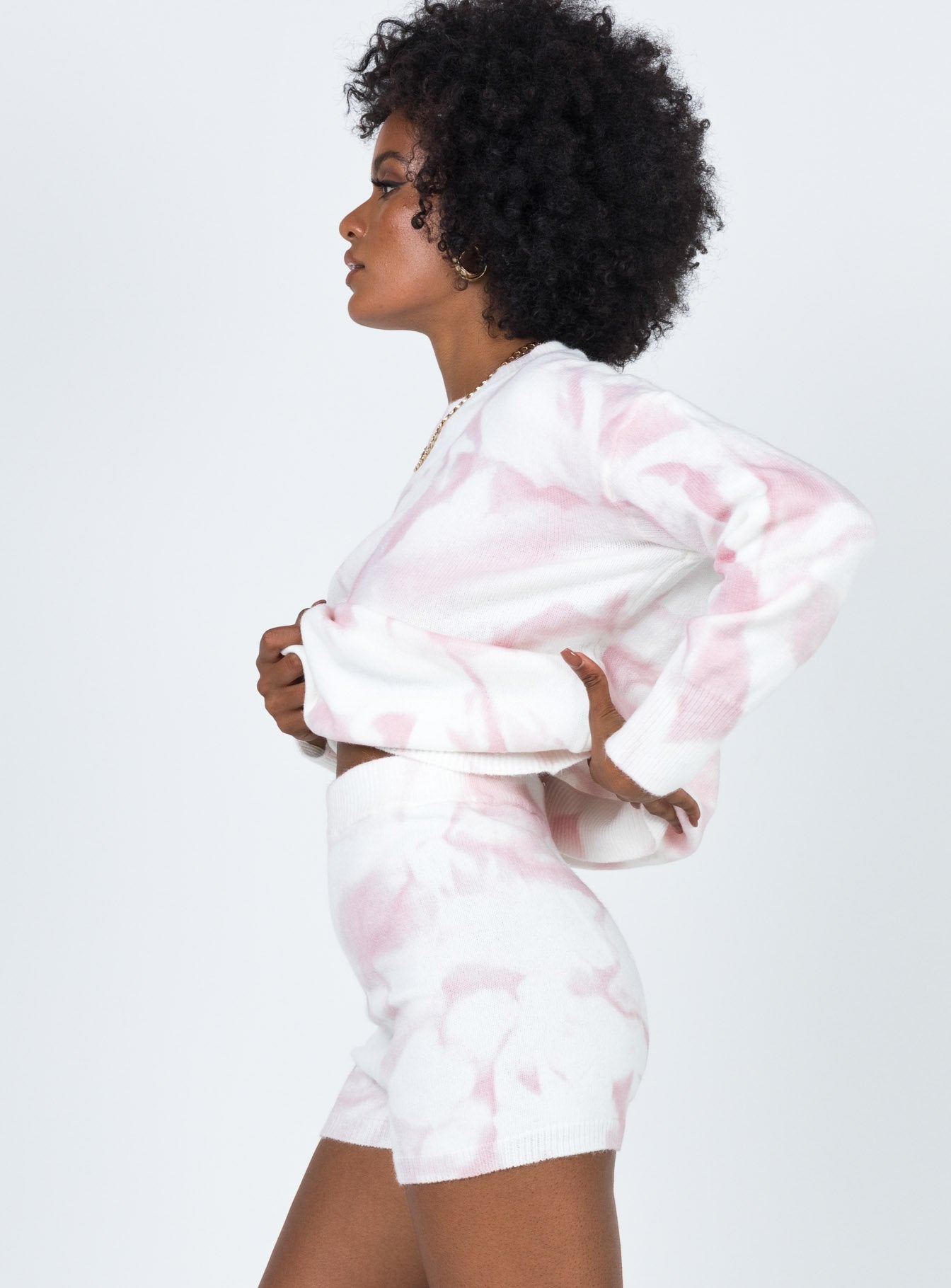 Hailey Tie Dye Shorts Pink