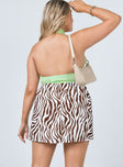 Selby Mini Skirt Zebra Brown