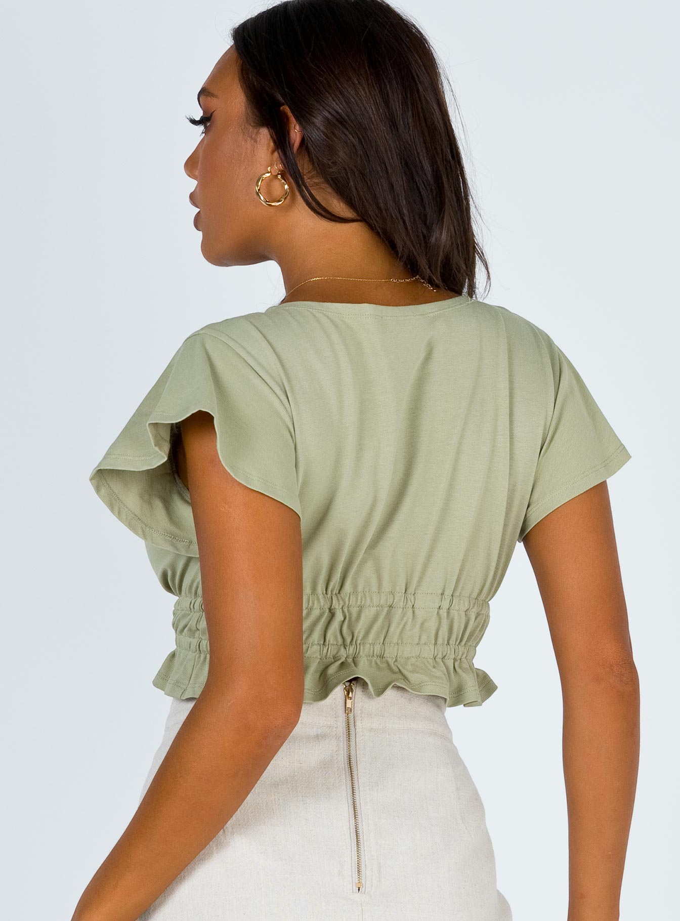 Jamison Reid Crop Top Khaki