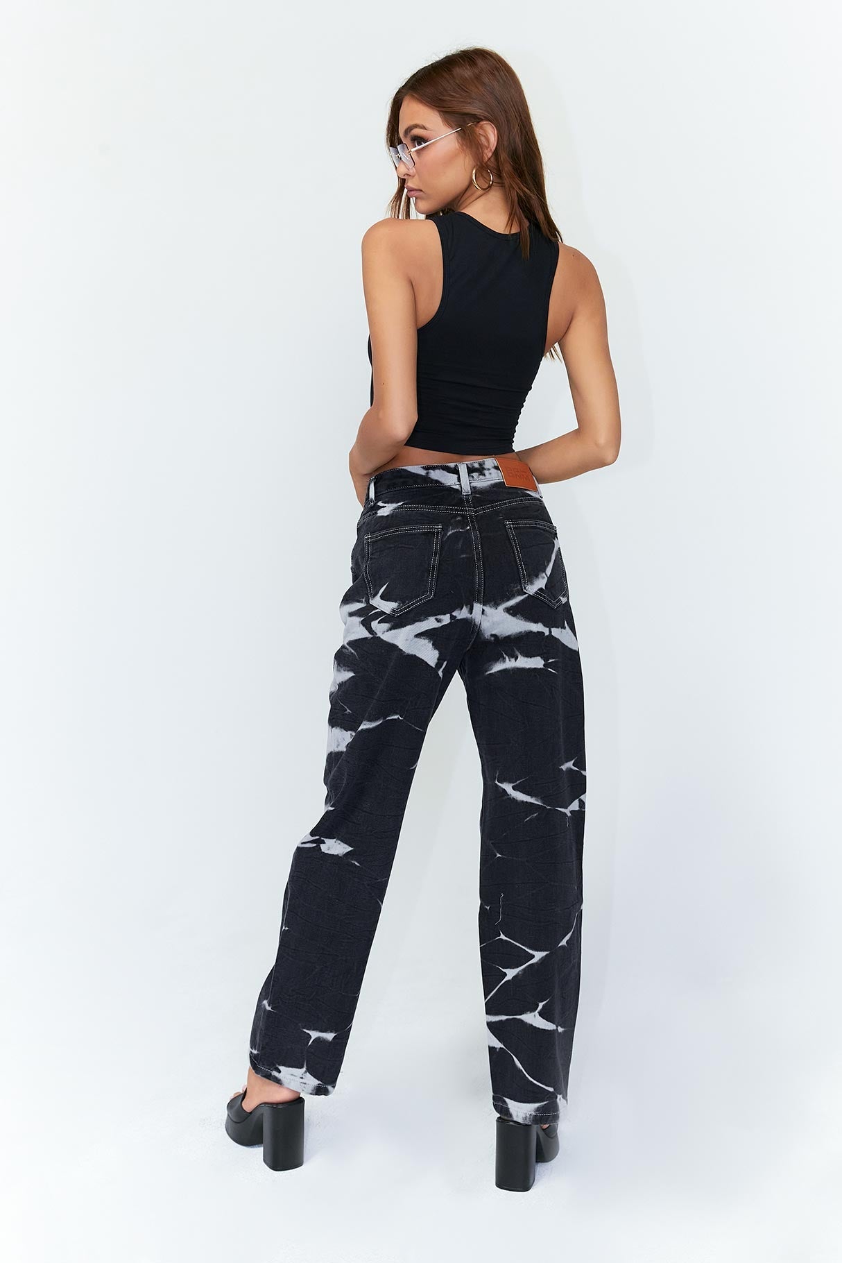Princess Polly Mid Rise  James Denim Jeans Black