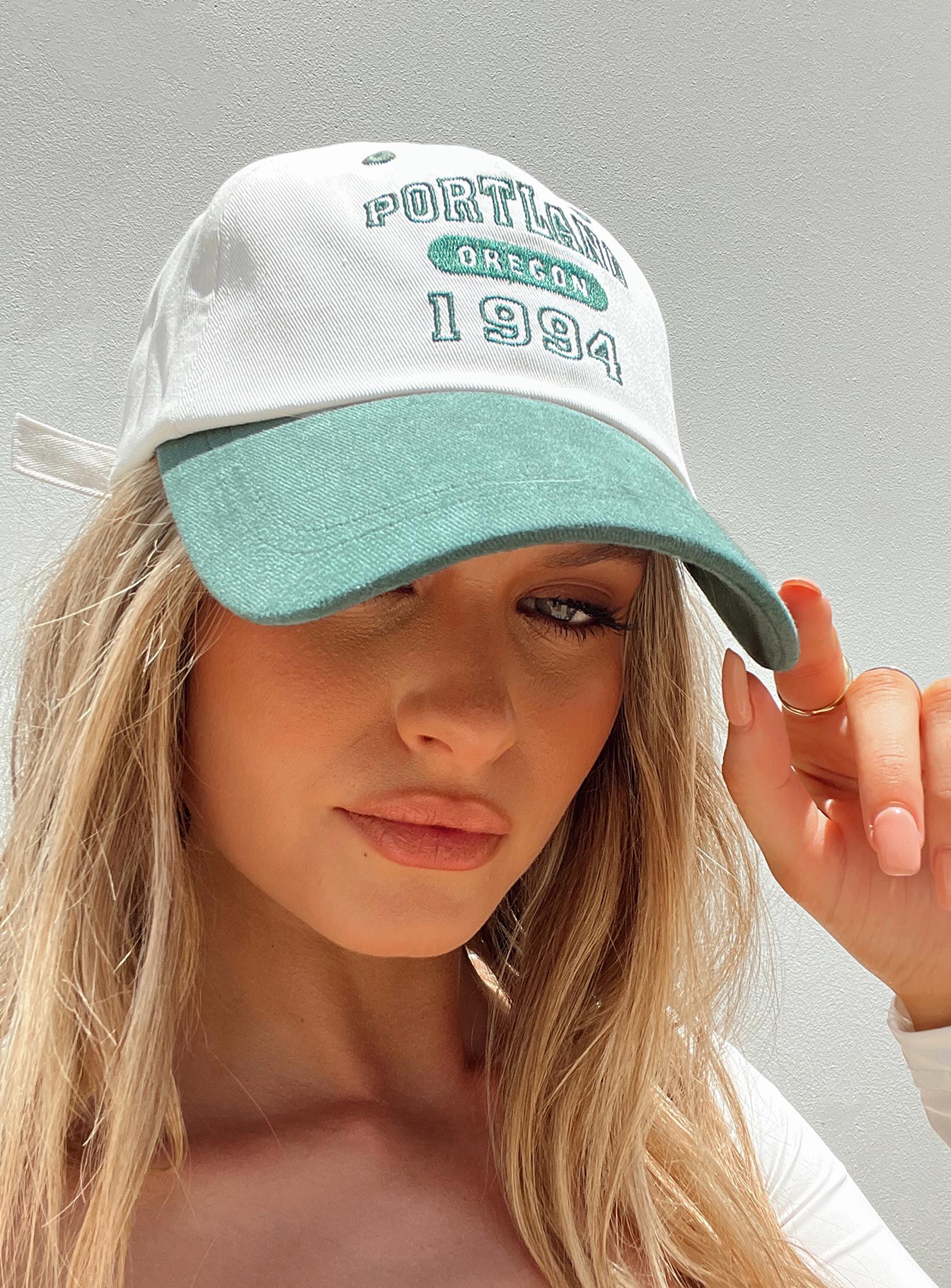 Cap Embroidered graphic Adjustable strap at back OSFM