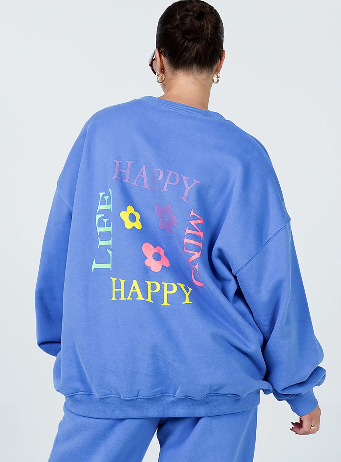 It's A Vibe Crewneck Sweatshirt Blue