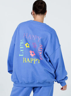 It's A Vibe Crewneck Sweatshirt Blue