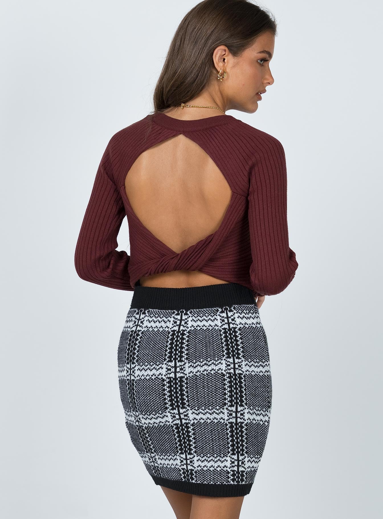 Tori Mini Skirt Black / White