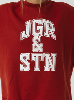 J&S Oversized Sweatshirt Red