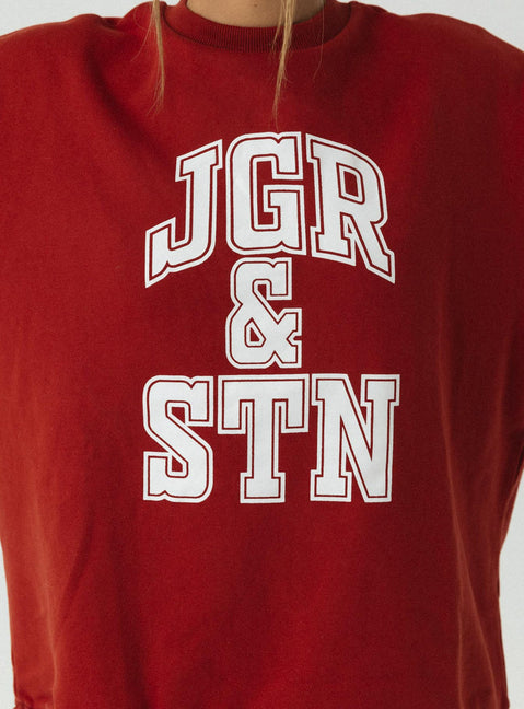 J&S Oversized Sweatshirt Red