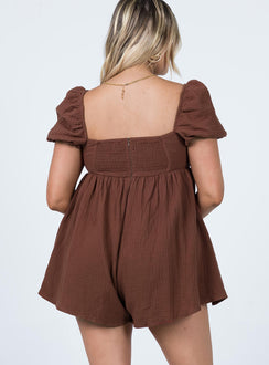 Lorna Playsuit Brown