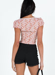Shorts Shirred lace material Elasticated waistband Lace trimmed hem Good Stretch Fully lined 