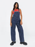 Kacey Long Overalls Mid Blue