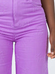 Demitra Wide Leg Jeans Purple