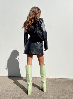 Steinway PU Mini Dress Black