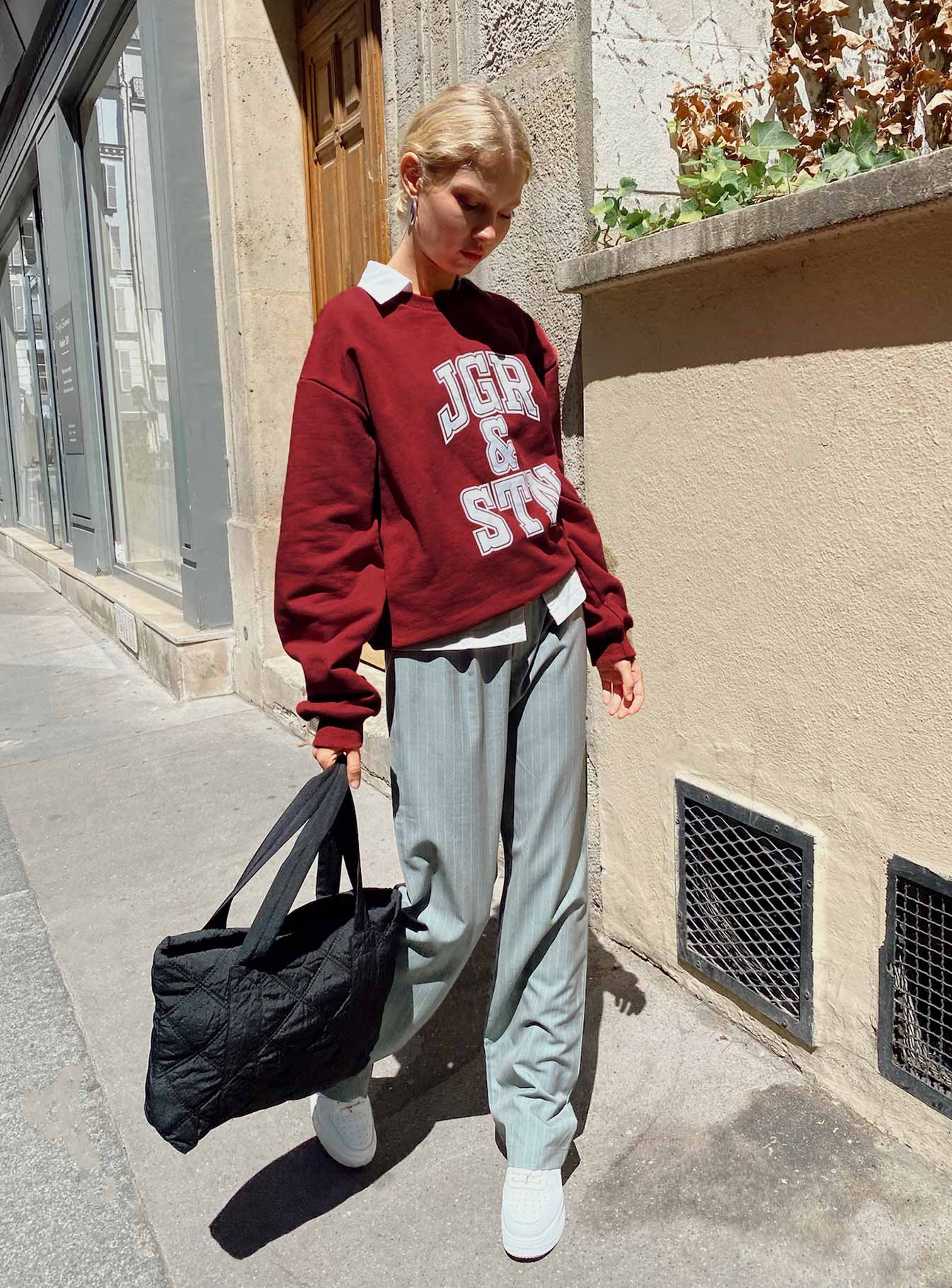 J&S Oversized Sweatshirt Red