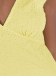 Princess Polly Plunger  Nellie Mini Dress Yellow