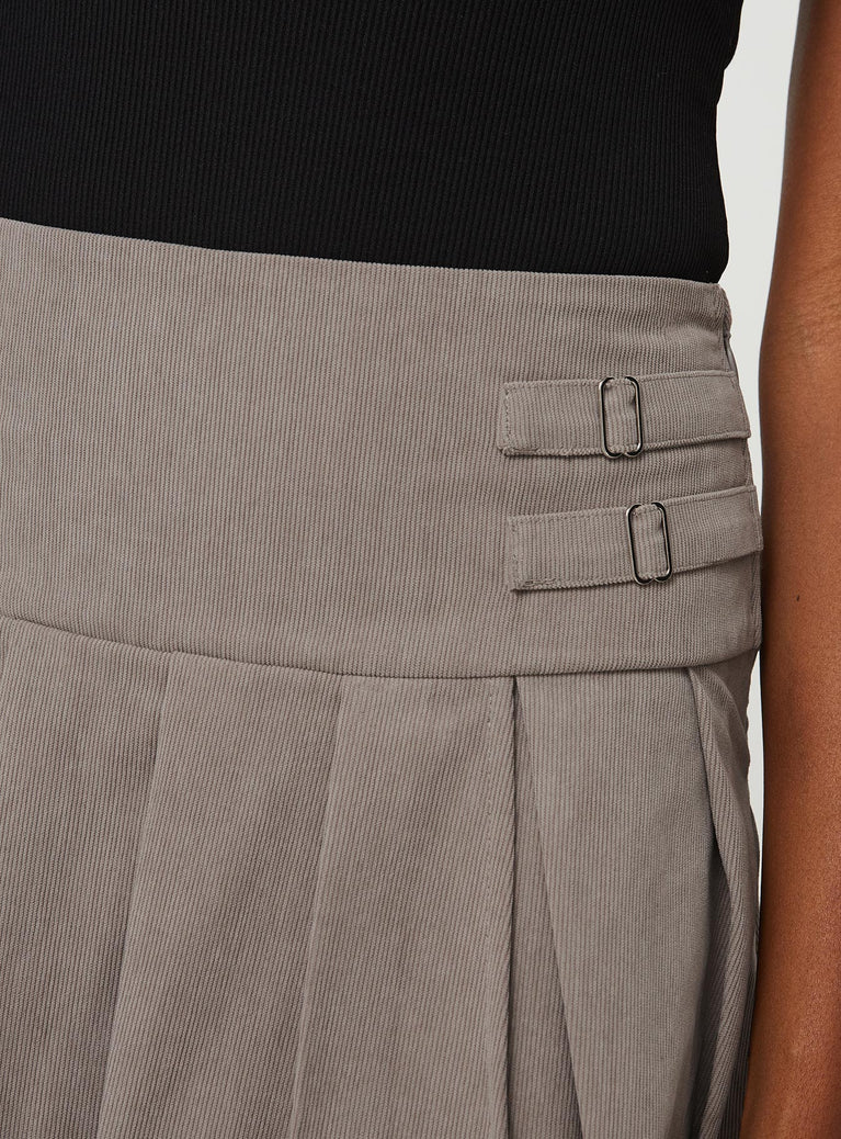 Cartwright Cord Mini Skirt Grey