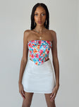 Perabo Strapless Top Floral