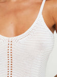 Galvez Knit Mini Dress White