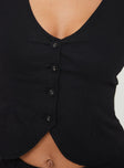 Sofi Vest Top Black