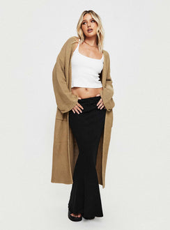 Longline cardigan Oversized fit, twin side pockets, drop shoulder