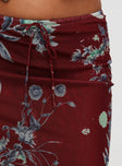 Buchan Maxi Skirt Red Floral Princess Polly  Maxi 