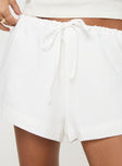 white Shorts Relaxed fit, drawstring fastening