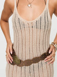Mini dress Knit material, fixed straps, v neckline