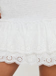 For Love Mini Skirt White