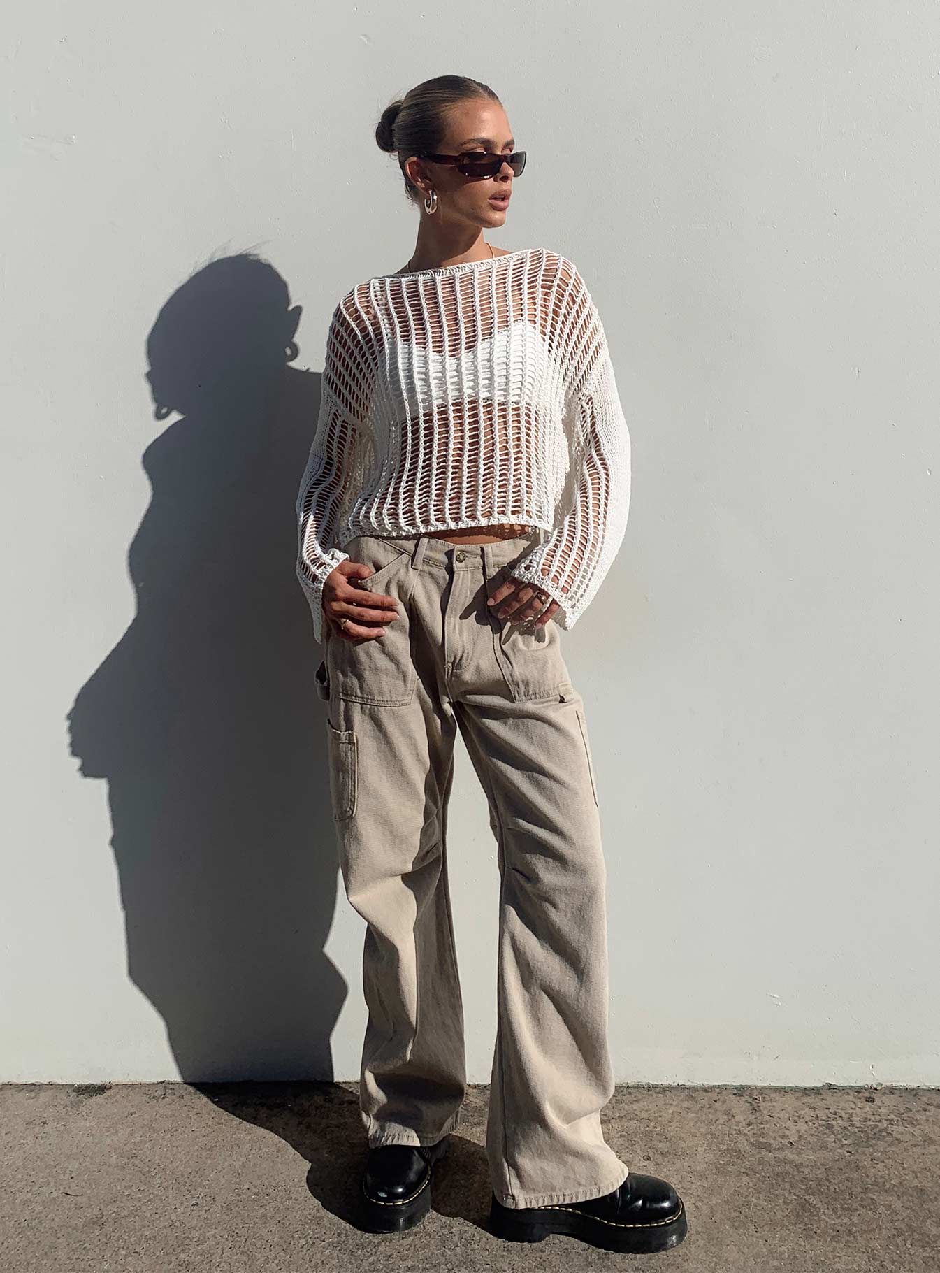 The Kennedy Sweater White