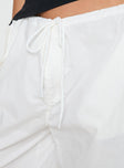 Blessings Tie Front Cotton Pant White