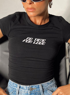 No Time For Love Tee Black