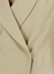 Blazer dress Lapel collar Plunging neckline Button fastening Twin front pocket