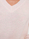 Knit sweater Vneckline, drop shoulder