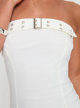 Roksana Strapless Mini Dress White
