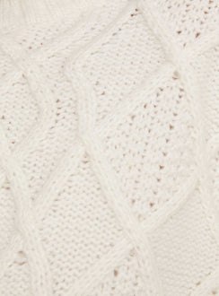 Lewin Cable Knit Sweater Beige Princess Polly  regular 