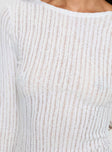 Lansen Long Sleeve Mini Dress White