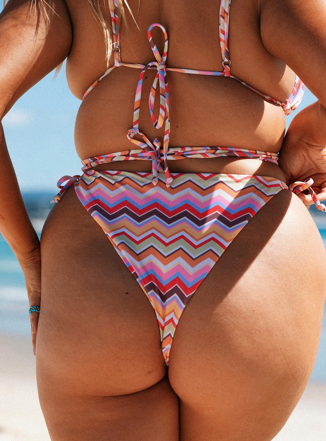 Bella Bikini Bottom Multi Zig Zag