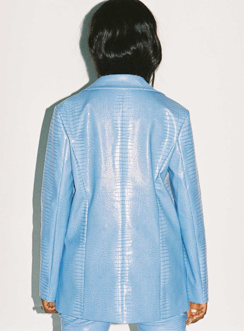 Eternal PU Blazer Blue