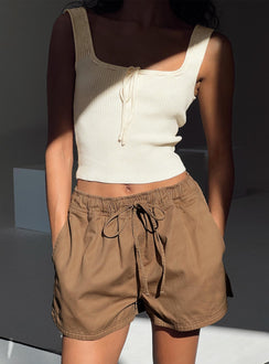 Clark Shorts Beige Princess Polly high-rise 