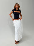 White Lace wrap maxi skirt