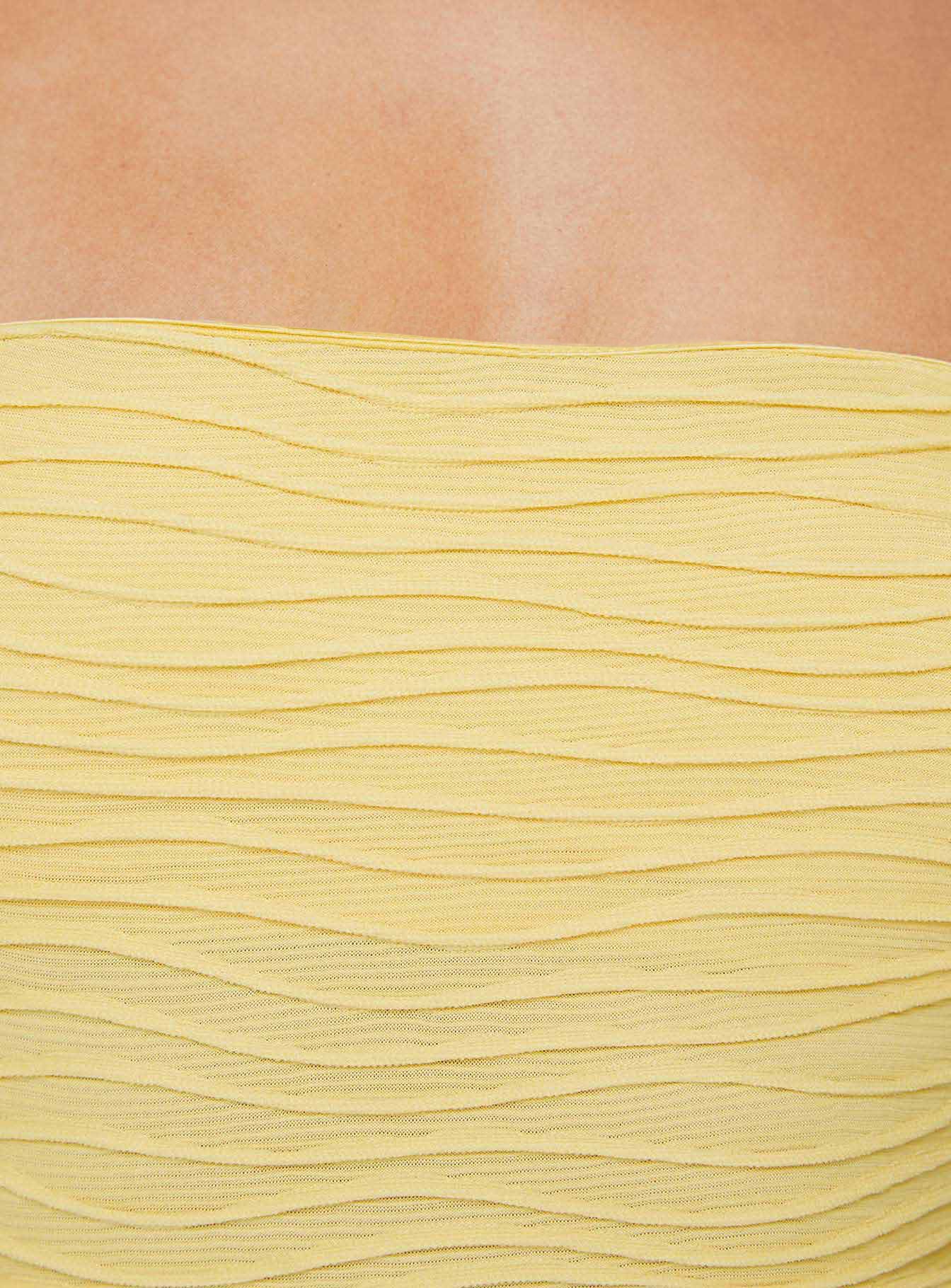 Makena Strapless Bodysuit Yellow