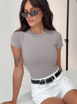 Princes Polly Short Sleeves  Attice Bodysuit Soot